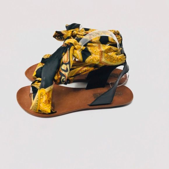 Office Girl Leather Satin Feel Tie Up Sandals - Picture 2 of 4